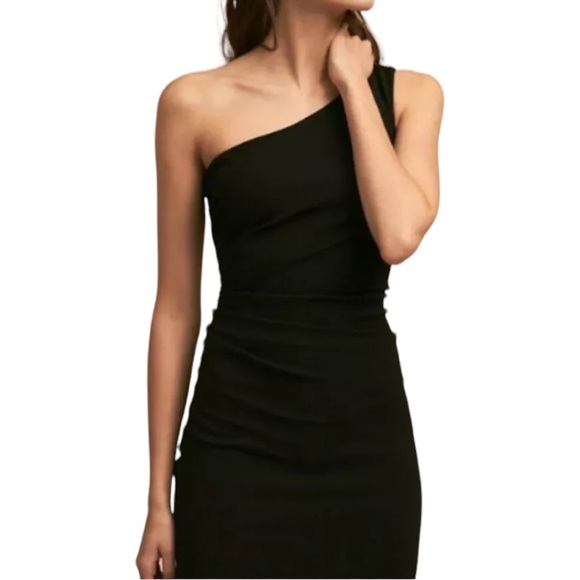 Katie May x BHLDN Gwyneth 4 | S Black One-Shoulder Column Formal Maxi Gown - Picture 4 of 6